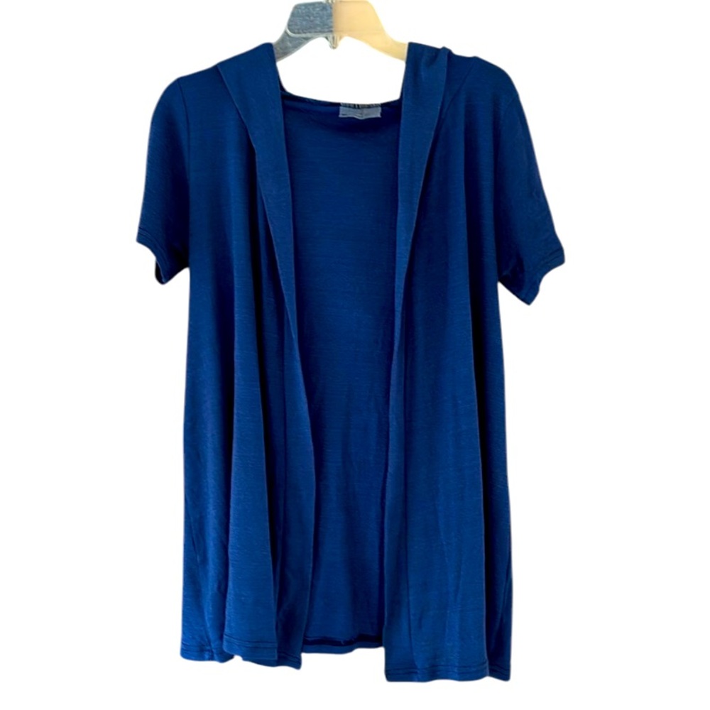 Michael Stars Cobalt Blue Cardigan Hoodie